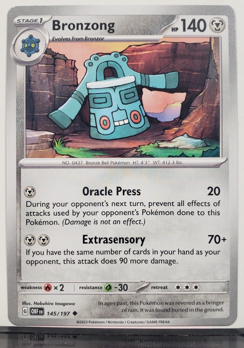 Bronzong 145/197 NM / M Obsidian Flames Pokemon Card $2 Combined Shipping