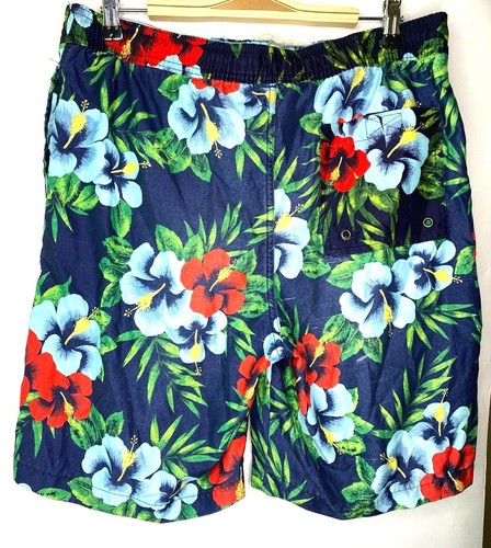 Merona Men's Colorful Tropical Swimwear With Elastic Waist u0026 Drawstring.  Size M | eBay