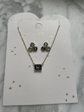 Loft Earring & Necklace Gift Set Smokey Quart...