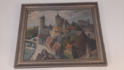 Ölgemälde Stadtansicht Bautzen von Rudolf Warnecke original 1930er Jahre