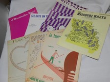 VTG LOT RARE SHEET MUSIC MISSOURI WALTZ HEY PAULA AN AMERICAN IN VENICE BARN DAN