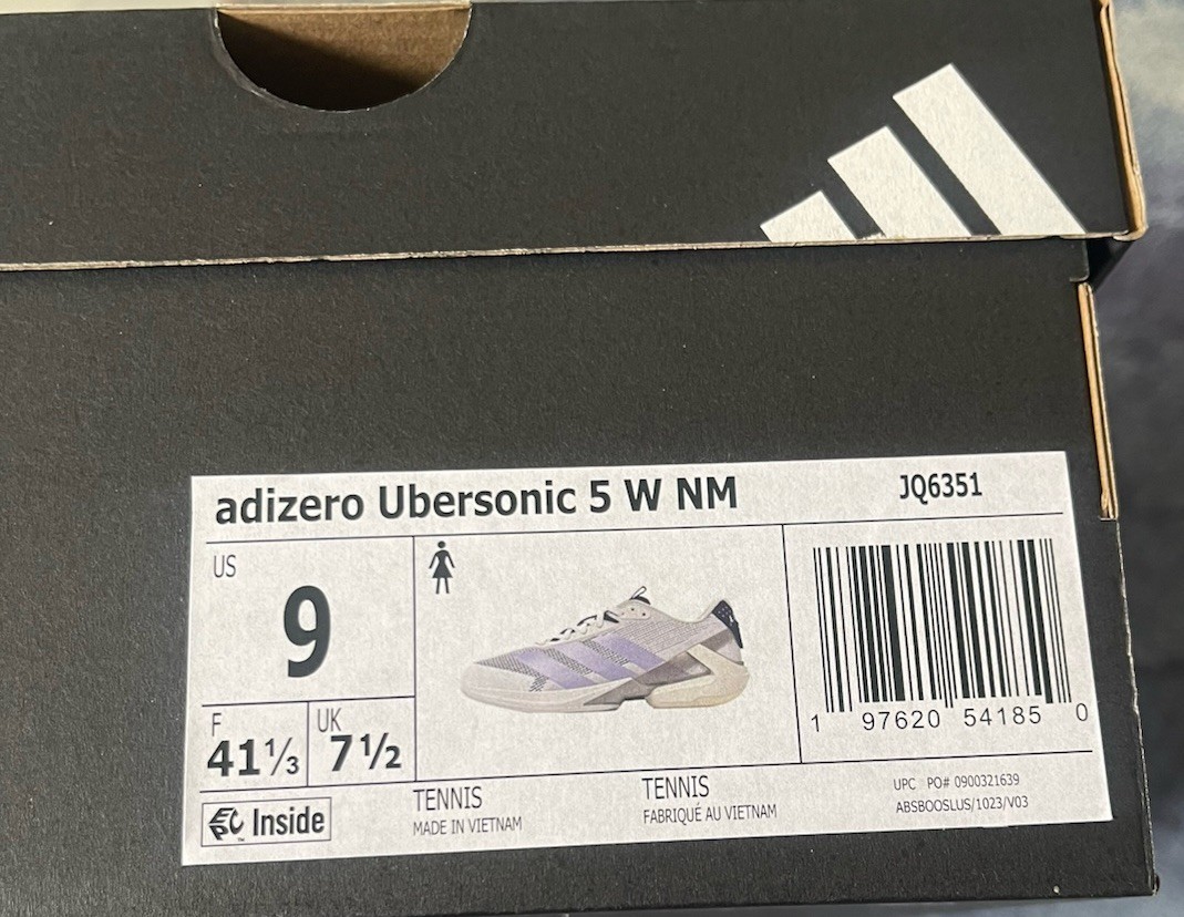 adidas women Adizero Ubersonic 5 Tennis Shoes(JQ6351) Size 9