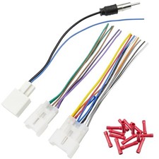 Radio Wiring Harness Adapter Kit Compatible 10 6P Harness Antenna for Toyota