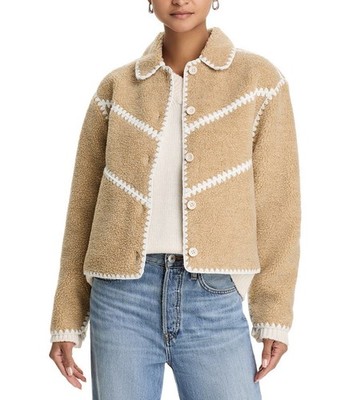 UGG Women s NWT Ellison Fluff Shell Jacket Teddy Sherpa, Size Small