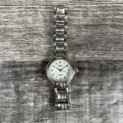 Timex Carriage Indiglo Womens Watch Silver Tone Bracelet White Dial WR 30M KO