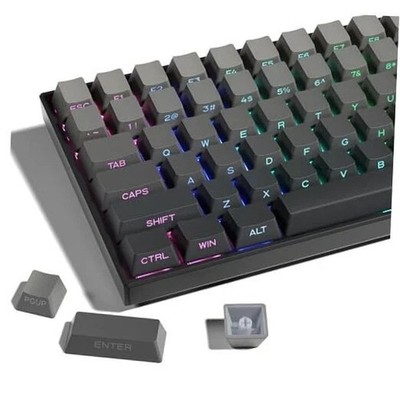 XVX PBT Keycaps - Side Printed Keycaps 60 65 75 100 Percent, Double Shot Gray
