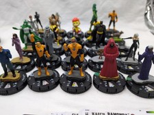 Lot Of 25 Marvel DC Heroclix Figures Commons And Uncommons With Cards 