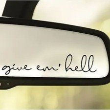 3 x Rearview Sticker Vinyl Car Decal Rear View Mirror Decal Trendy Mirror-Black