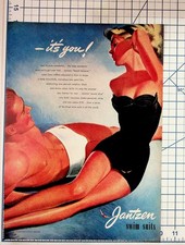 Vintage Jantzen Swim Suits Ad 1940s 1950s Fashion Magazine Ephemera