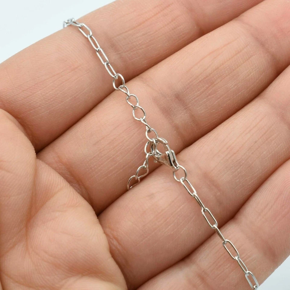 Verstellbar Handschellen Design Büroklammer Armband 14K Weiß Vergoldet Silber - Bild 2 von 4