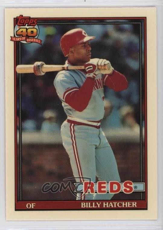 1991 Topps Factory Set Collector's Edition (Tiffany) Billy Hatcher #604 0b7