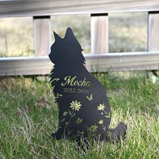Personalized Cat Memorial Plaque   Cat Loss Gift  Garden Remembrance Sign