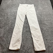 vintage Levis Corduroy Jeans Pants Mens 26X31 White Straight Leg Casual 60s 70s