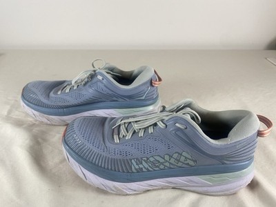 Hoka One One Bondi 7 Running Shoes Women s Size 11 Wide 1110519 BFBG Blue Mesh
