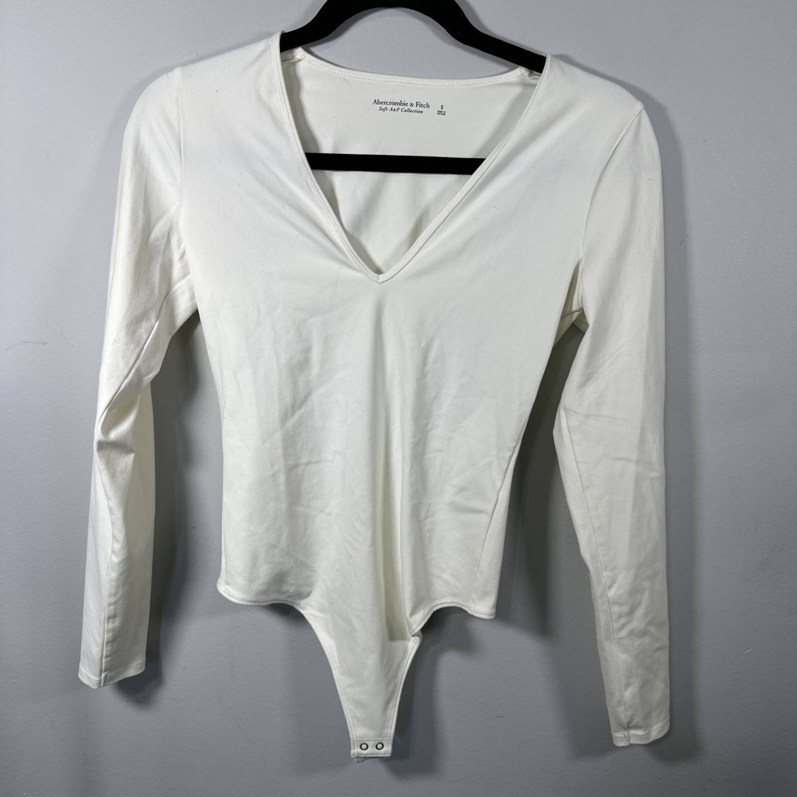 Abercrombie and Fitch women’s white bodysuit size small Soft A&F Collection