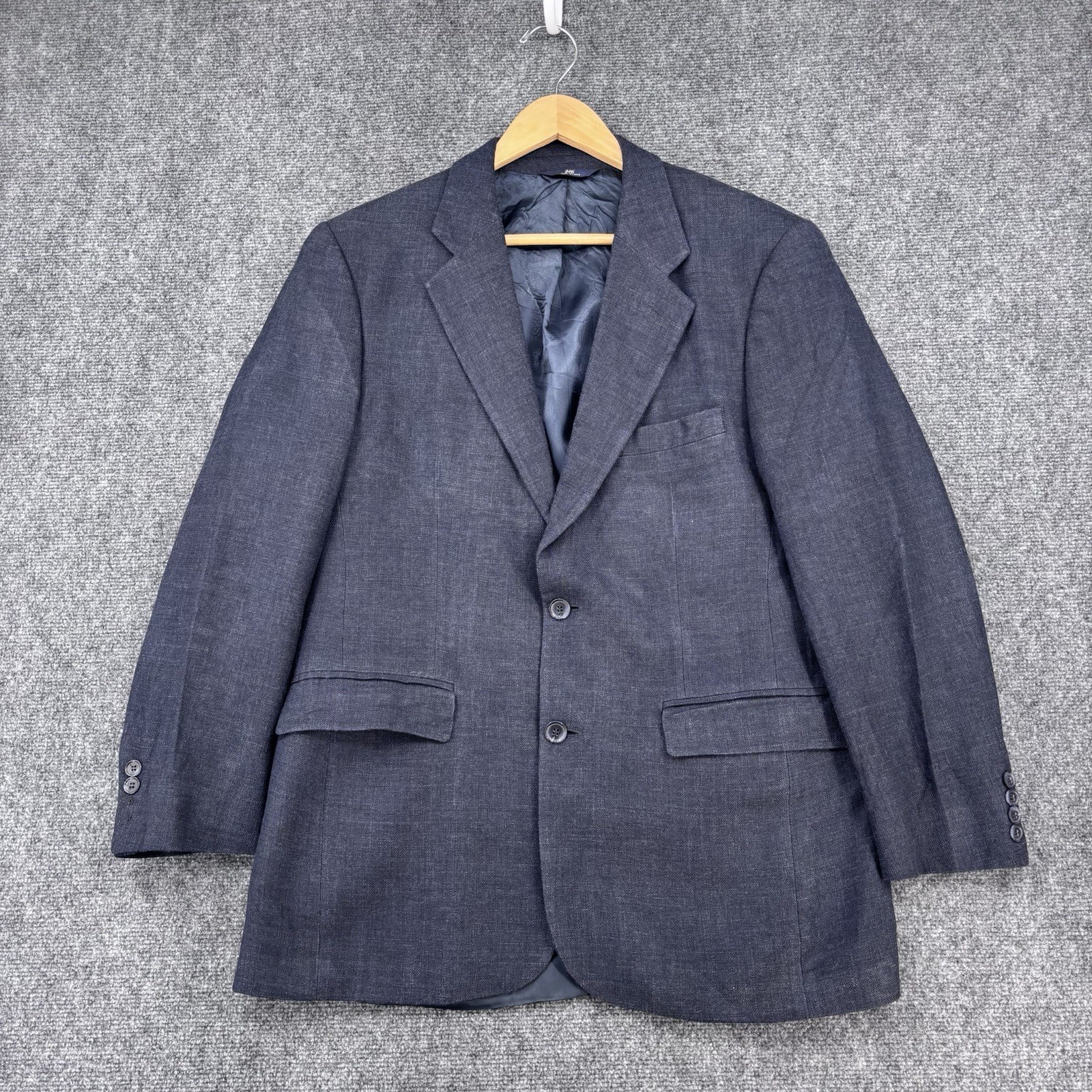 Brooks Brothers 346 Blue Sport Coat Wool Silk Linen Blend Men’s 42 Business