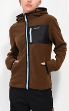 Monet Skateboards Soft Hoodie Jacket Adults Size Medium Brown Full Zip Everyday