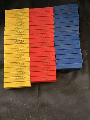 Jenga BLUE Replacement Throw N Go Wood Vintage Milton Bradley Stack Game 1995