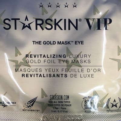 Starskin VIP The Gold Mask Eye Revitalizing Luxury Gold Foil 0.17 oz (Lot of 2)