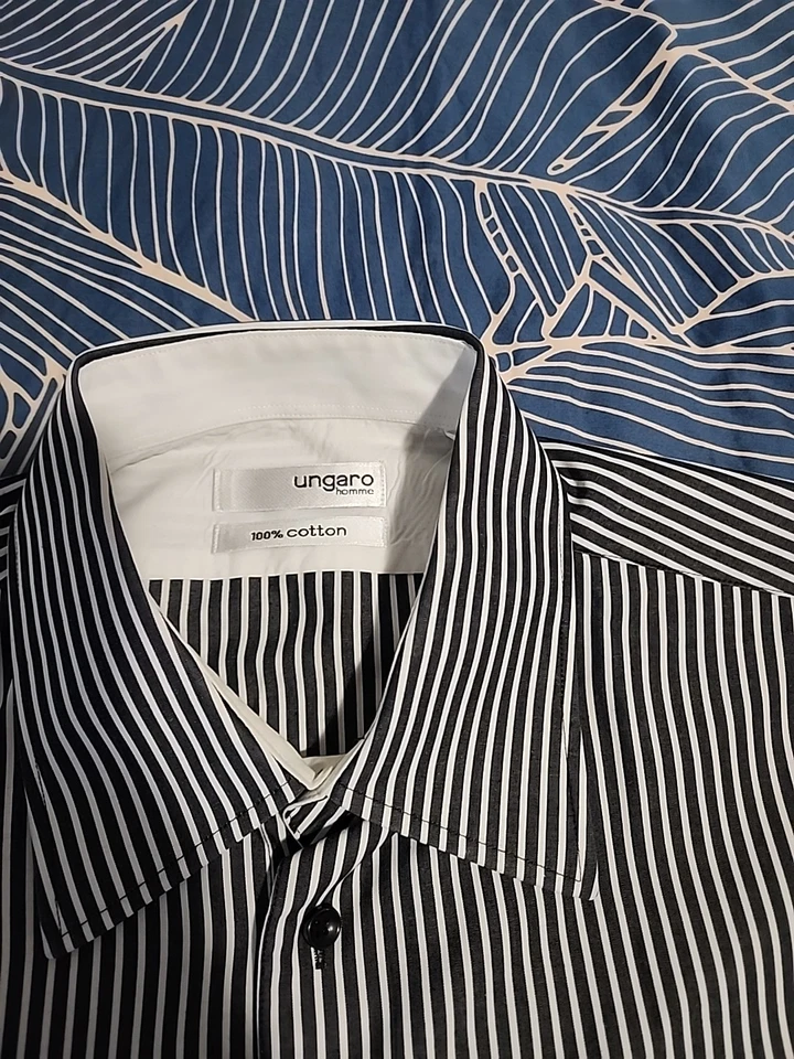CAMISA DE VESTIR HOMBRE UNGARO HOMME CONVERTIBLE PUÑO TALLA XL Foto 2 de 4