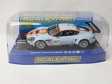 SCALEXTRIC GULF ASTON MARTIN DBR9 1/32 SCALE SLOT CAR NICE!!!