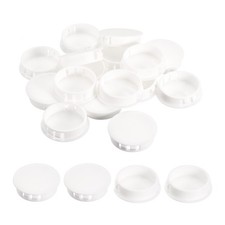 16Pcs 1-1/2" Plastic Hole Plugs Panel Flush Type Knockout Locking Plugs White