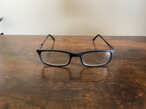 Men's Foster Grant eReaders Black Rectangle Eyeglasses Frames Only 51-20-140 mm