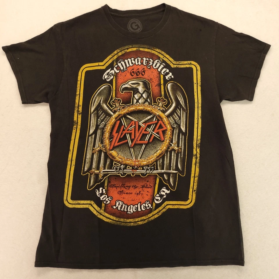 Camisa Slayer Silver Eagle Band cuello redondo manga corta para hombre talla mediana M negra Foto 2 de 4