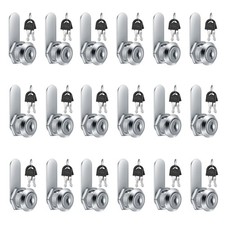 18 Pieces cam Lock File Cabinet Cylinder Cam Lock Different Keys , 5/8 Inch ...