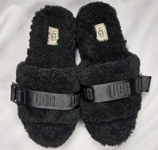 UGG FLUFFITA SLIDE WOMEN SLIDE BLACK US 6 /UK 4 /EU 37 NWOB