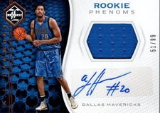 2016-17 Limited Rookie Phenoms Jersey Auto #10 A.J. Hammons Auto Jersey /99 BSK