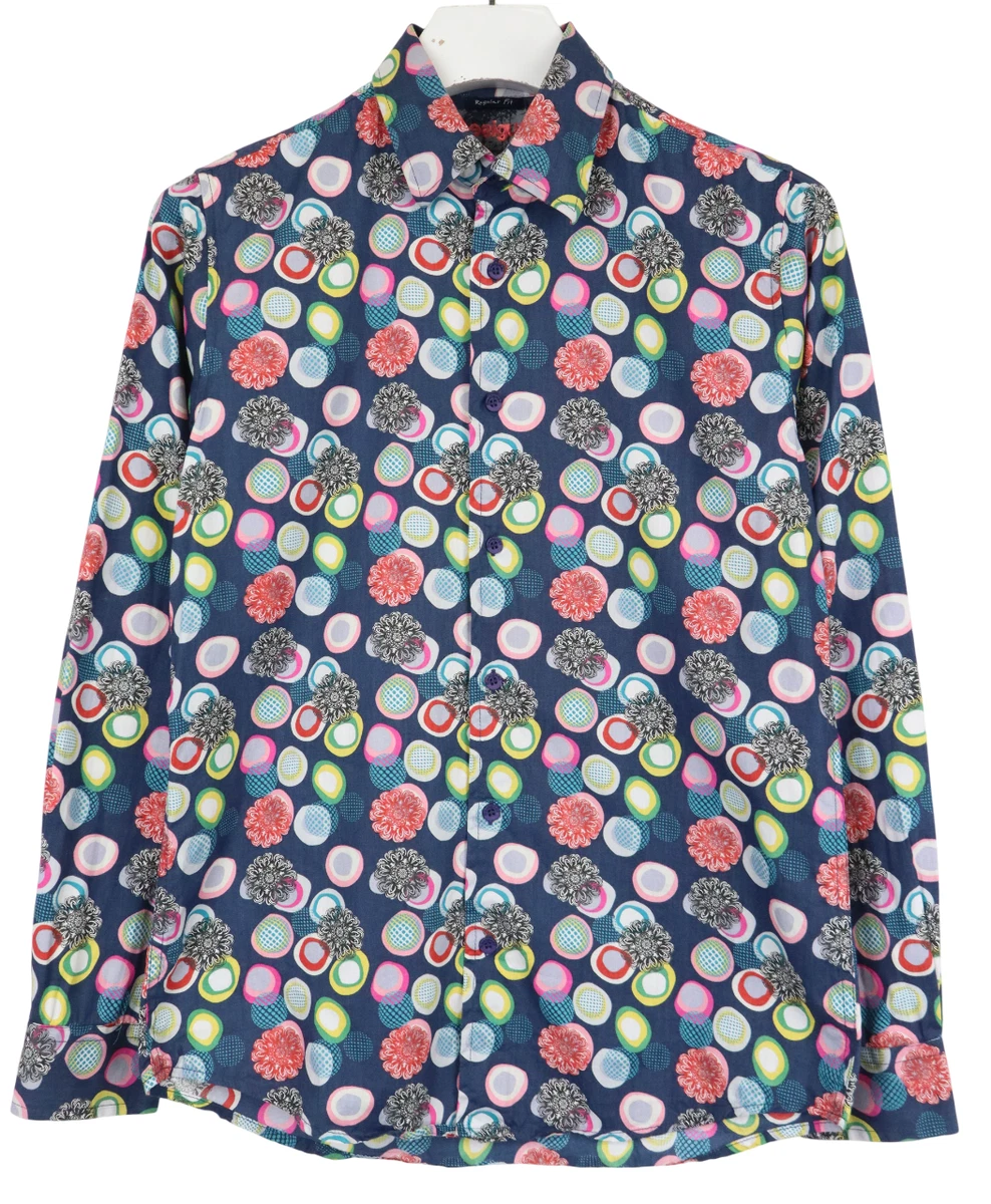 Chemise Desigual Homme - Taille M - Multicolore, Motif Fleur - Coton - Occasion Parfait état
