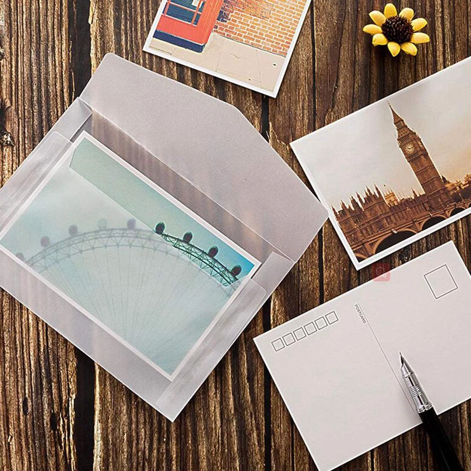 50PCS Blank Envelope Letter Vintage Wedding Invitation Envelopes for Cards C9A7 - Image 3 of 4