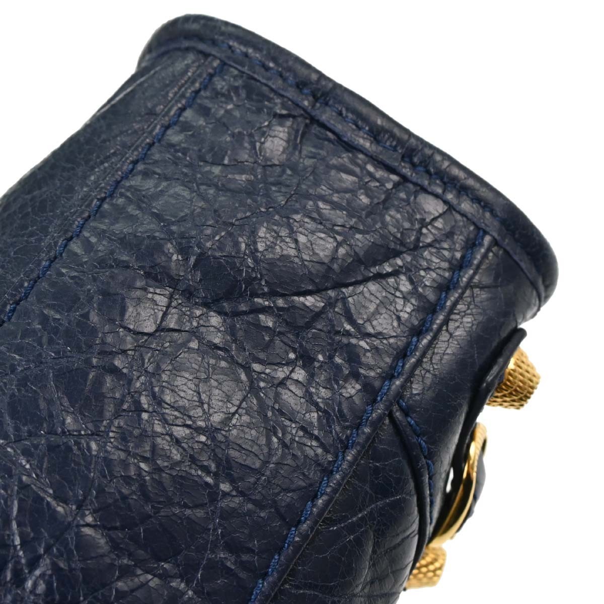 Balenciaga Navy Lambskin Giant City Mini Handbag 309544.4012.C