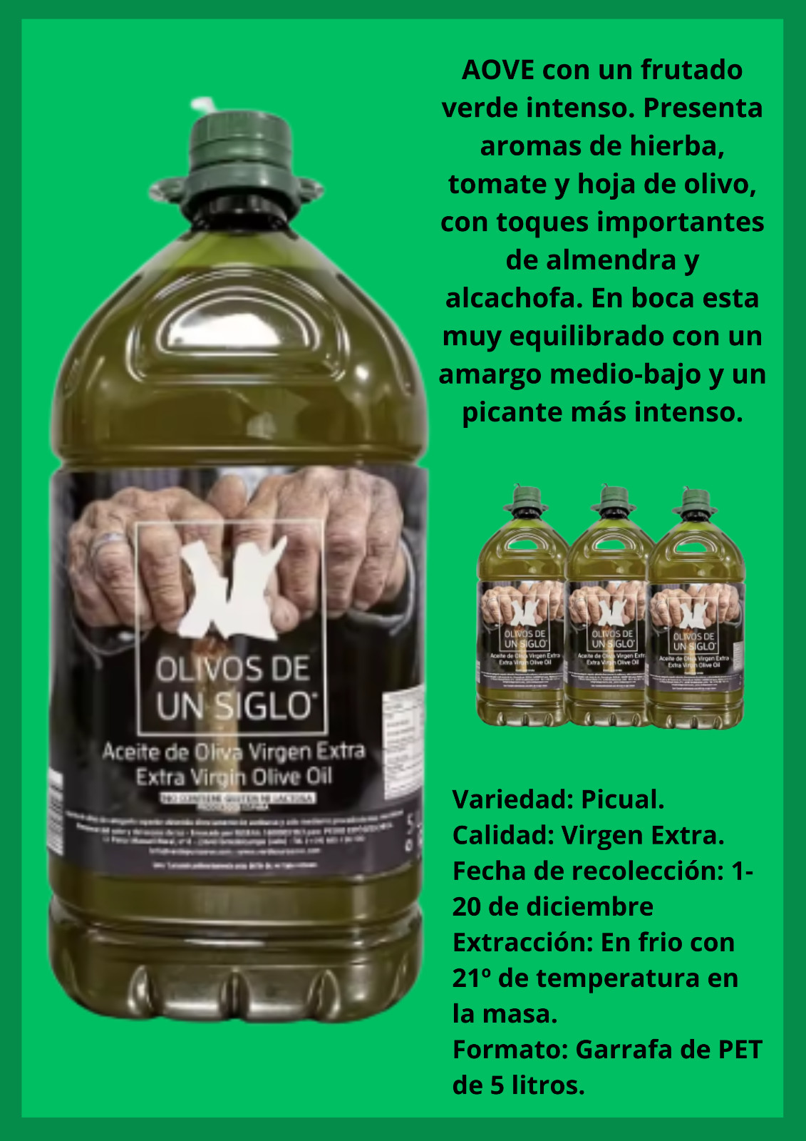 Aceite de Oliva Virgen Extra, Calidad Superior