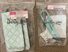 Thirty One 31 Perfect Cents Wallet Wristlet strap Skies for you Sparkling Square