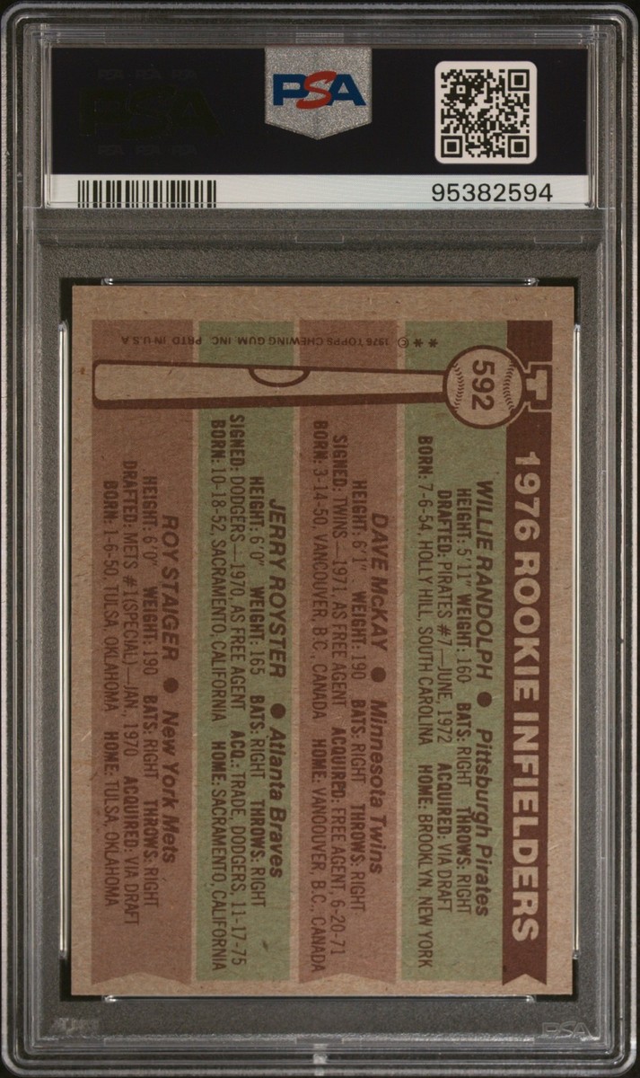 1976 TOPPS #592 ROOKIE INFIELDERS ROOKIE RC PSA 7 | eBay