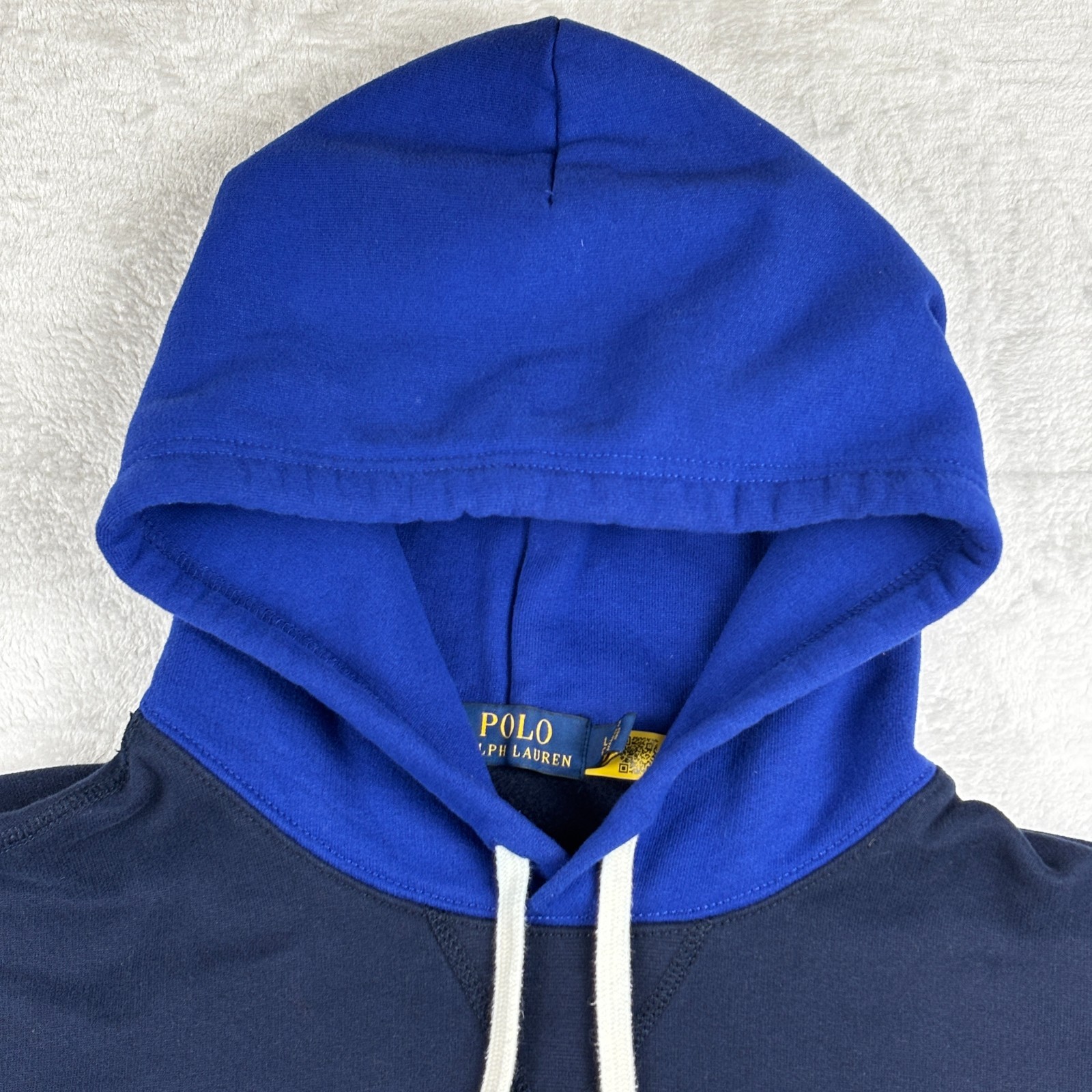 Polo Ralph Lauren Hoodie Mens L Colorblock Colorful Pullover Fleece Pony - second product detail image