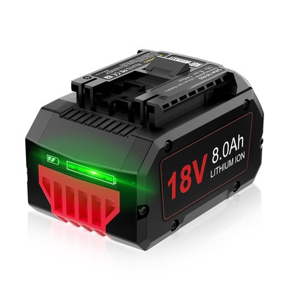【High Capacity】8.0Ah 18V High Power Lithium-Ion Battery, Replacement for Bosc...