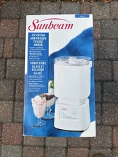 SunBeam 2Qt Ice Cream, Frozen Yogurt and Sorbet Maker New Open Box
