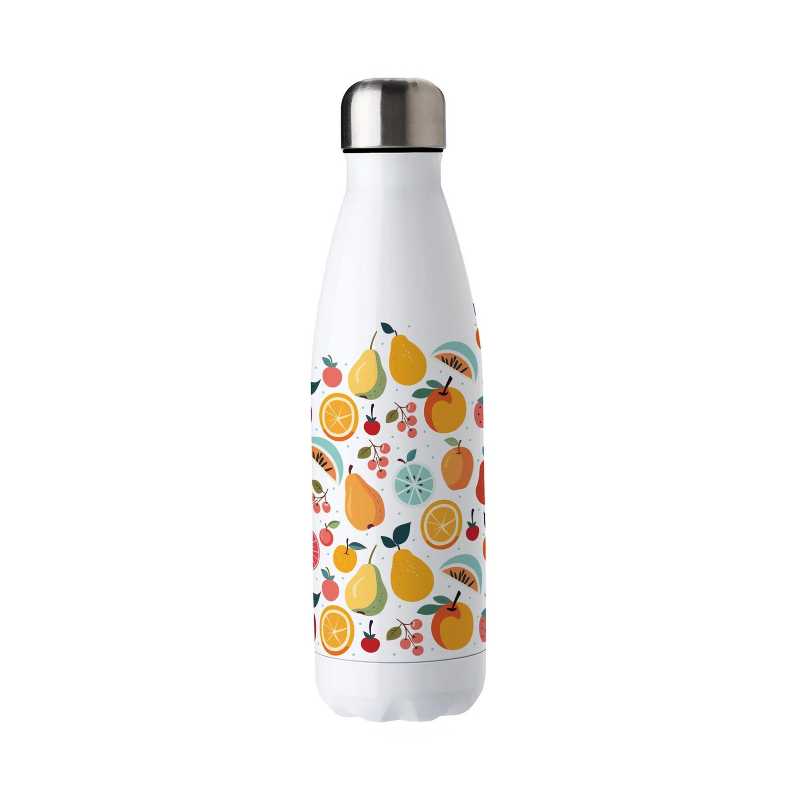 Colourful Fruits Stainless Steel Water Bottle - Vibrant Abstract Food Gifts
