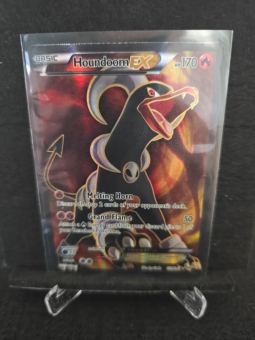 Pokémon TCG Houndoom EX Full Art Holo Ultra Rare Card 153/162 XY Breakthrough NM