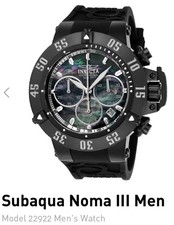 Invicta 52mm Subaqua Noma III 22922 Black MOP Dial Chrono Watch