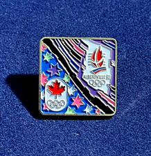 1988 CALGARY CANADA /1992 ALBERTVILLE FRANCE WINTER OLYMPIC GAMES BRIDGE PIN