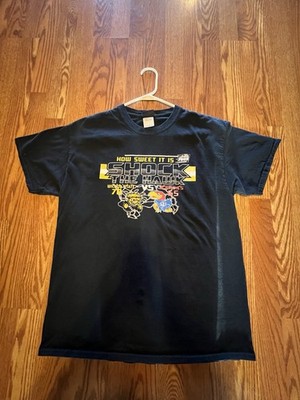 Shock The Hawk WSU Vs KU College Football Large Black T Shirt