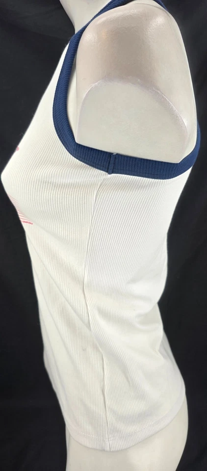 NUEVA Camiseta sin mangas Boston Red Sox suave como una uva blanca acanalada espalda deportiva para mujer M Foto 2 de 4