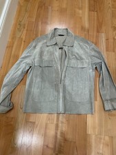 Daniele Alessandrini Italia Beige Wildleder Lederjacke - Made in Italy