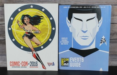 Comic-Con International San Diego 2016 Souvenir Book & Events Guide Lot Wonder