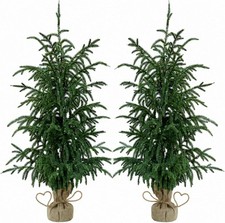 3FT Artificial Norfolk Pine Trees with Real Touch Leaves, 2 Pack