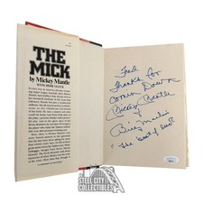Mickey Mantle & Billy Martin Autographed The Mick Book- JSA LOA